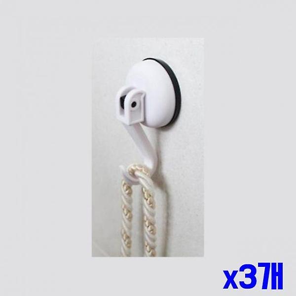  부착력 좋은 주방 욕실 흡착식 걸이 x3개 후크걸이 훅
