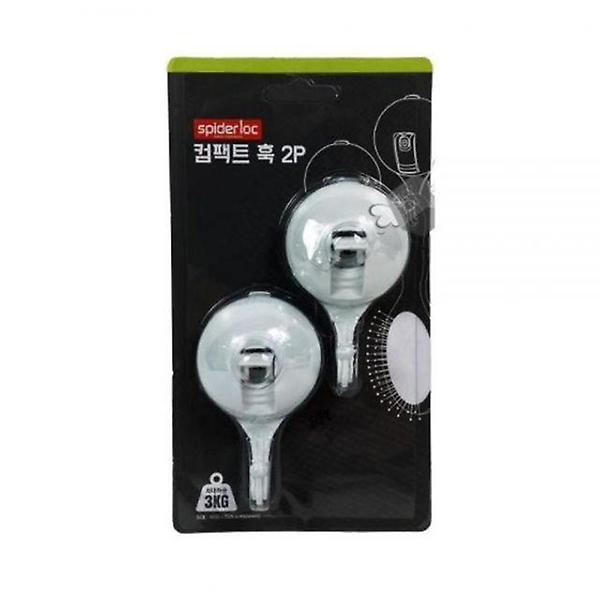  흡착식 화이트 훅 2P 고리걸이 행거 접착식걸이