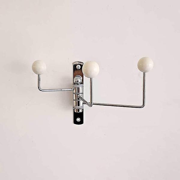  행거 모자걸이 화이트 3구 회전형 옷걸이 벽 고정