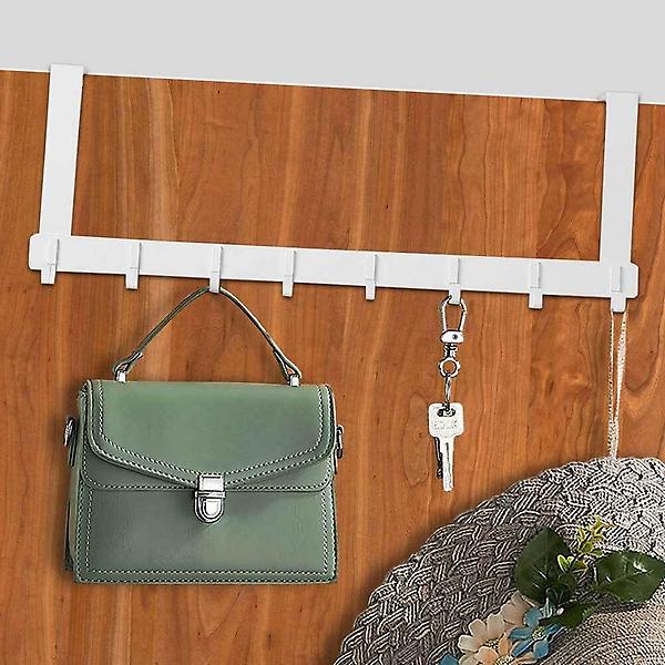  후크 방문 화이트 8구 53x18cm 도어옷걸이 도어