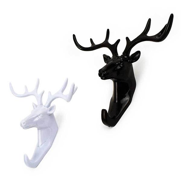  사슴머리 후크 화이트 무타공 벽고리 후크 벽 접착