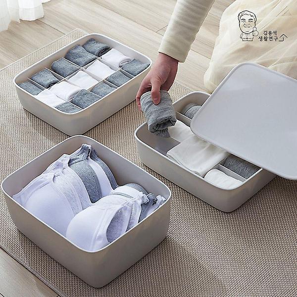 속옷정리함 뚜껑포함 옷장 양말 서랍 수납 보관함