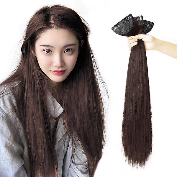  [언니네 가발] 풍성한 부분가발 헤어피스 3p세트(60cm) (레드브라운)