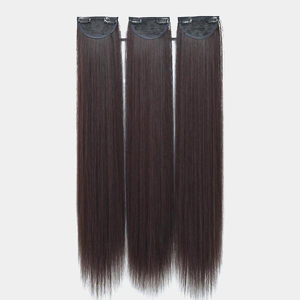  [언니네 가발] 풍성한 부분가발 헤어피스 3p세트(60cm) (레드브라운)