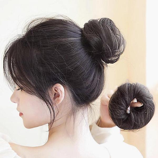  [언니네 가발] 인모 올림머리 곱창밴드 가발(생머리) (브라운)