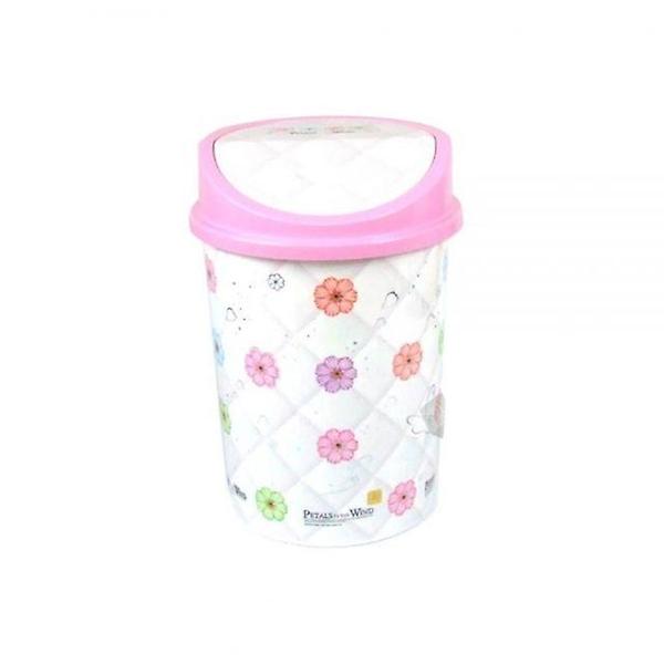  스윙 뚜껑 원형 휴지통 22.5x32.5cm 쓰레기통