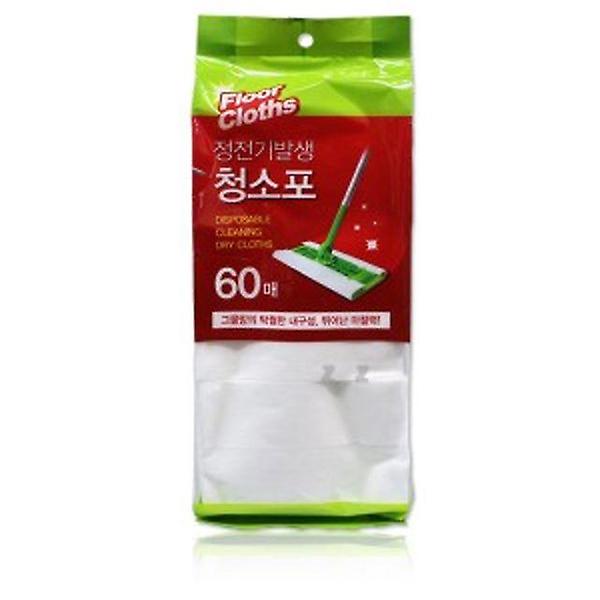  정전기발생 청소포 60매 밀대 물걸레 바닥청소