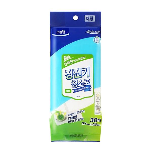  크린랩 정전기 청소포 대형 30매 1P 일회용 건식걸레