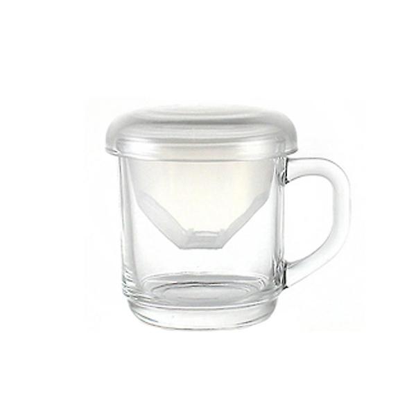  럭키글라스 필터 뚜껑 머그컵 300ml 유리 머그잔