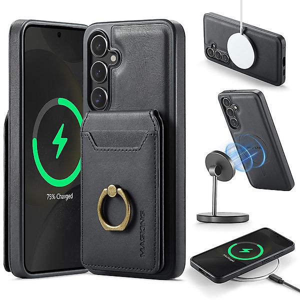  하푼 갤럭시S25 맥세이프 링 카드 지갑 가죽 케이스