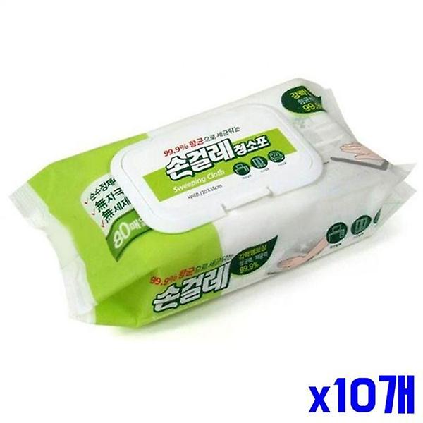  캡형 손걸레 청소포 80매 x10개