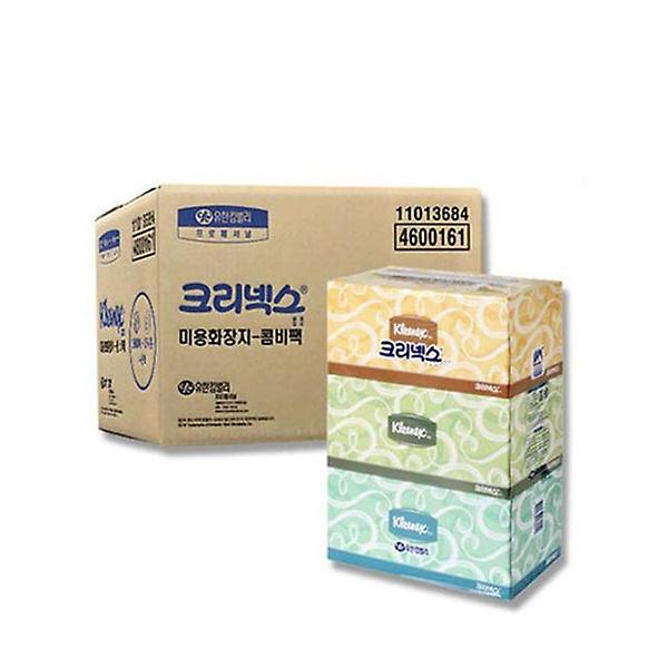 크리넥스 각 티슈 휴지 화장지 미용 200매x3개x6팩