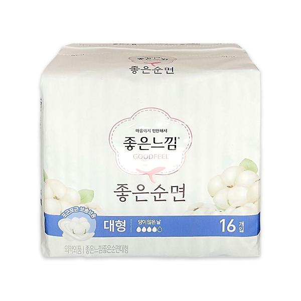  좋은느낌 좋은 순면 생리대 대형 16매