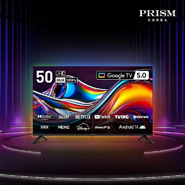  프리즘 CP50G5 127cm 구글5.0 스마트 4K UHD TV 120Hz 프리핫키 지원