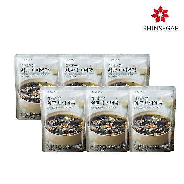  [피코크] 정갈한 소고기 미역국 500g x 6팩