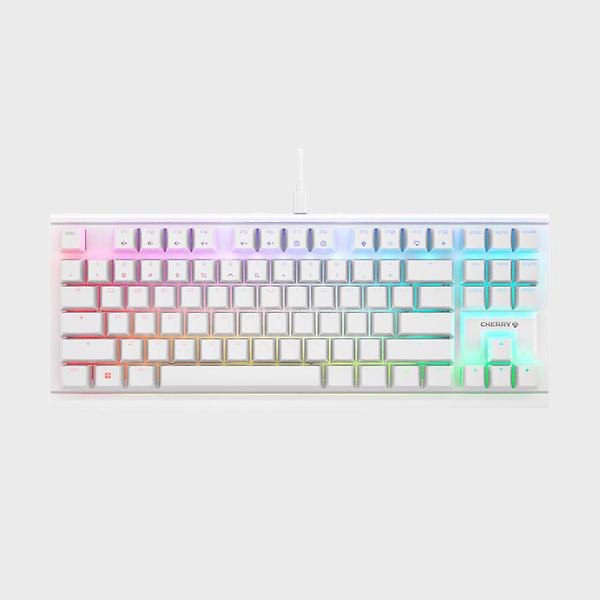  체리 MX 1.1 TKL RGB 텐키리스 게이밍 기계식 키보드 화이트 적축