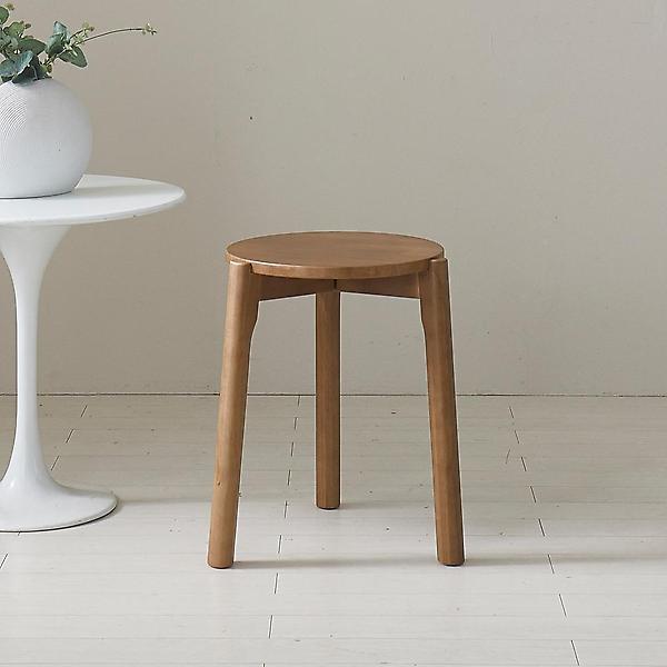  아이앤 슈엘라 원목 원형 스툴 OT