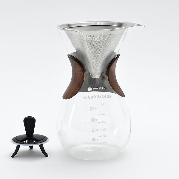  시노글라스 올인원 스텐 커피 드리퍼 서버 핸드드립세트 400ml SW01