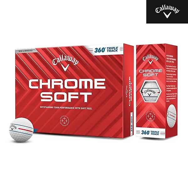  [캘러웨이코리아정품]2024 캘러웨이 크롬소프트 360 트리플트랙 골프볼[남여공용][화이트][3피스/12알]