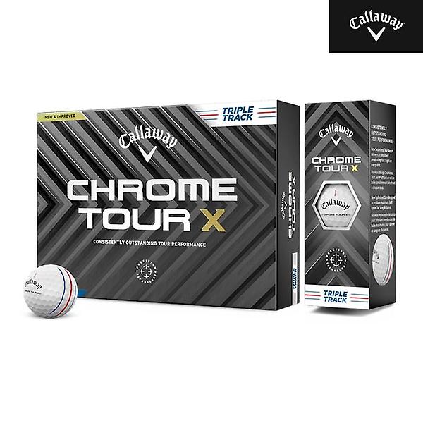  [캘러웨이코리아정품]2024 캘러웨이 크롬 투어 X 트리플트랙 골프볼[남여공용][화이트][4피스/12알]