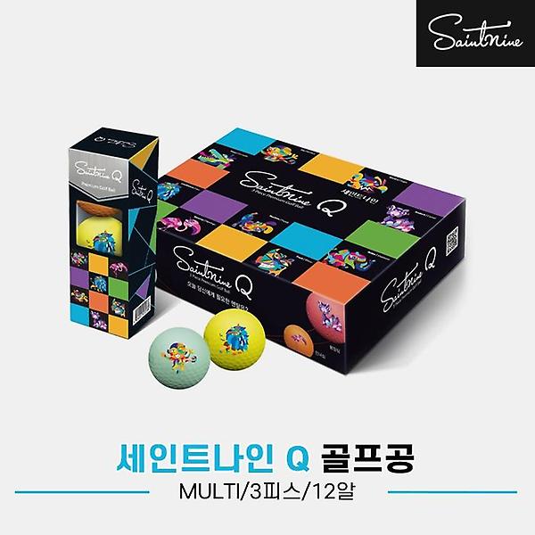  2022 세인트나인 Q 골프볼[남여공용][멀티컬러][3피스 12알]