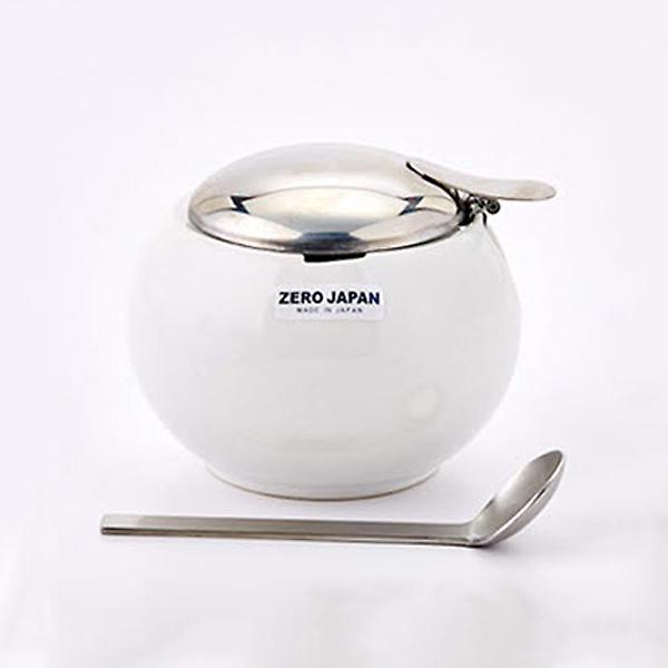  제로재팬 도자기 설탕프림통(BKK-04WH) 140ml 캐니스터 스푼 포함