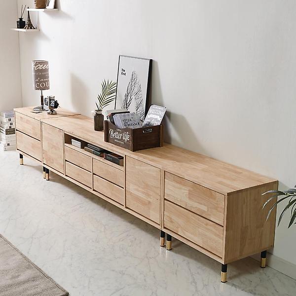  아이앤 렐리 3000 고무나무원목 거실장 FI