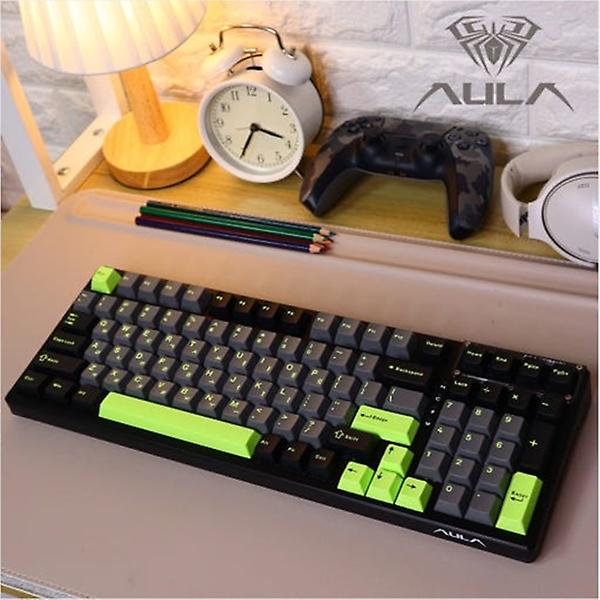  독거미 AULA F98 PBT RGB 풀윤활 유무선 기계식 블랙 그레이 그린