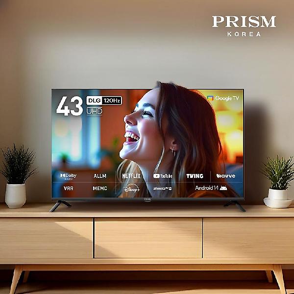  프리즘 CP43G5 109cm 구글5.0 스마트 4K UHD TV 120Hz 프리핫키 지원