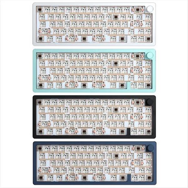  SPM AL68A 스플릿 VIA 유무선 풀 알루미늄 핫스왑 커스텀 기계식 키보드 베어본 DIY KIT 실버