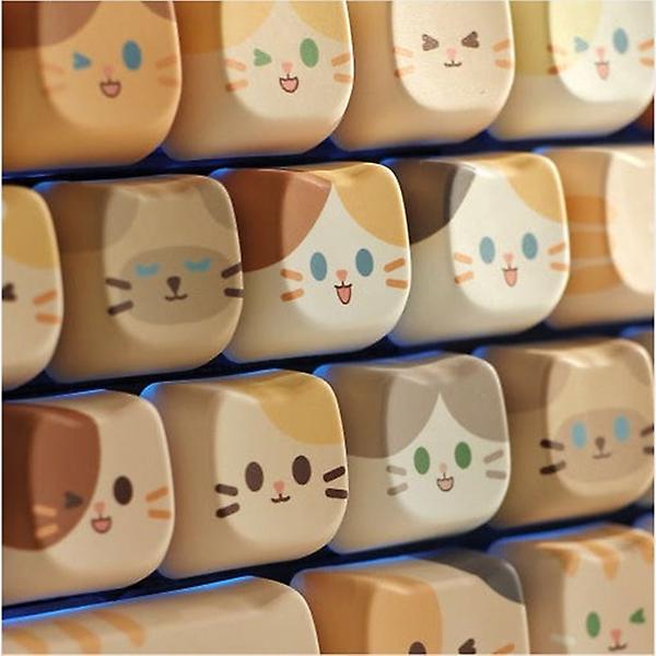  SPM Soulcat 고함량 PBT 고양이 집사 염료승화 영문 키캡 142키 커스텀키보드 교체용 (쫑긋고양이 대가족)