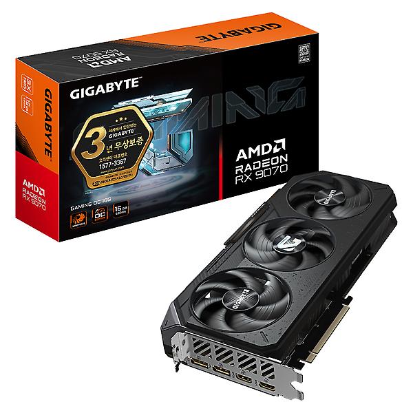  [GIGABYTE] 라데온 RX 9070 GAMING OC D6 16GB / 제이씨현