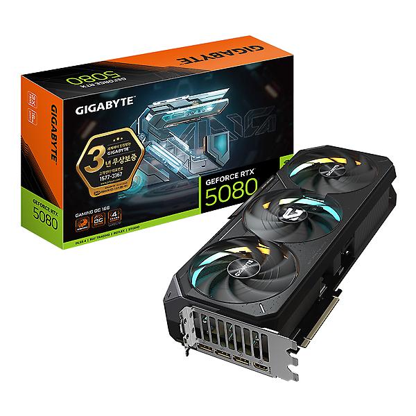  [GIGABYTE] 지포스 RTX 5080 GAMING OC D7 16GB  / 제이씨현