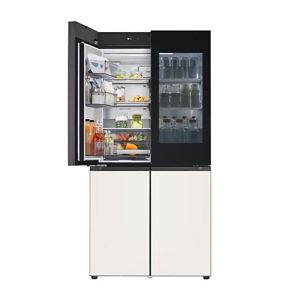 [LG전자/M626GBB332S] 디오스 오브제컬렉션 노크온 냉장고 Fit & Max 글라스 베이지