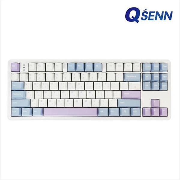  큐센 Q87 PBT 풀윤활 가스켓 유무선 기계식 키보드 블루퍼플 하이무 저소음 바다소금축