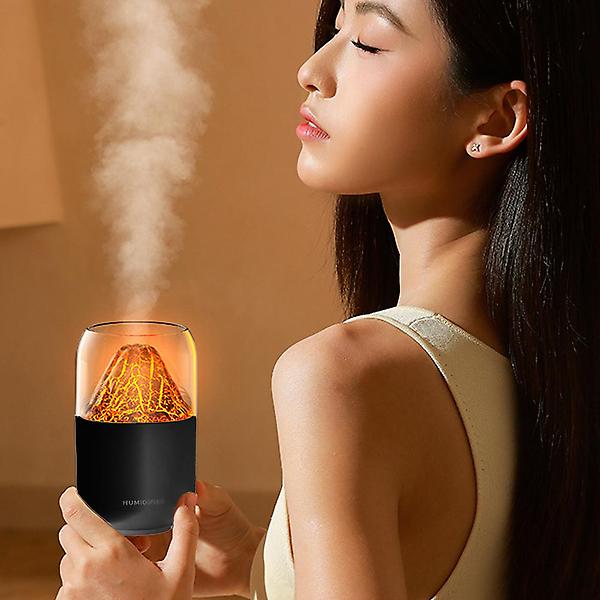  [웰스온] 볼케이노 USB 무드등 가습기 V2 (250ml) (블랙)