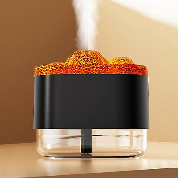  [웰스온] 볼케이노 USB 무드등 가습기 V1 (300ml) (블랙)