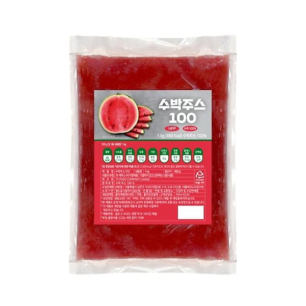  아임요 수박주스 100% 1kg 5개 세트 카페음료 과채 스무디 땡모반