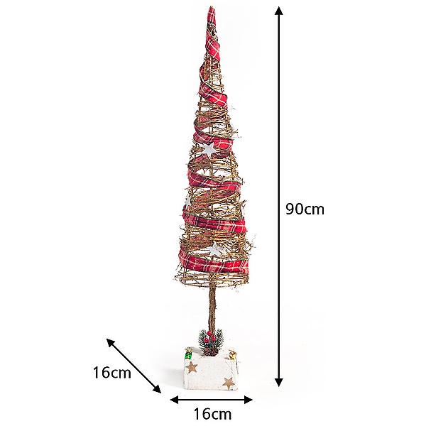  핸드메이드 원뿔 넝쿨 트리(90cm)/크리스마스트리