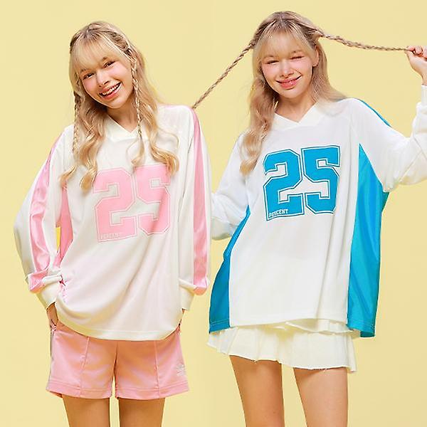  [2종 택1] 25P 넘버 블록코어 긴팔 티셔츠 25B41220PK 25B41220BL