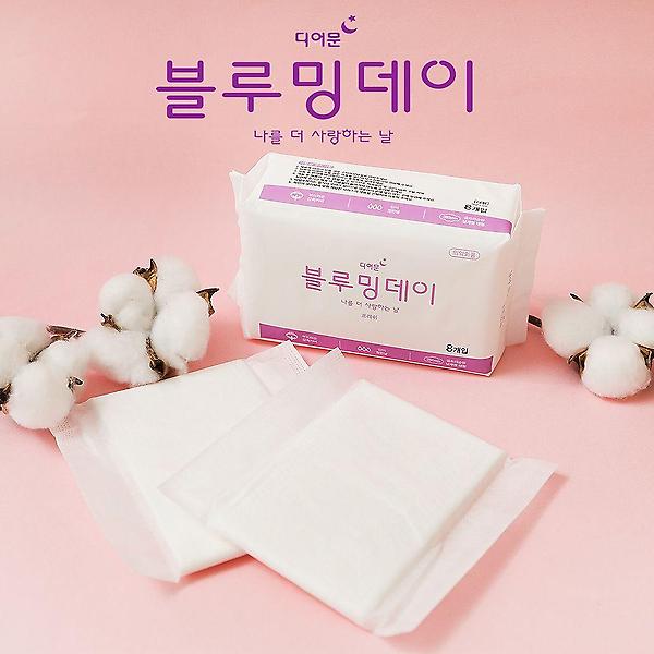  디어문 블루밍데이 Fresh 생리대 대형 1팩 8개입