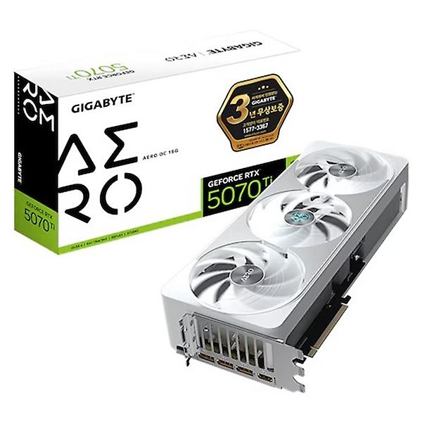  GIGABYTE 지포스 RTX 5070 Ti AERO OC D7 16GB 제이씨현