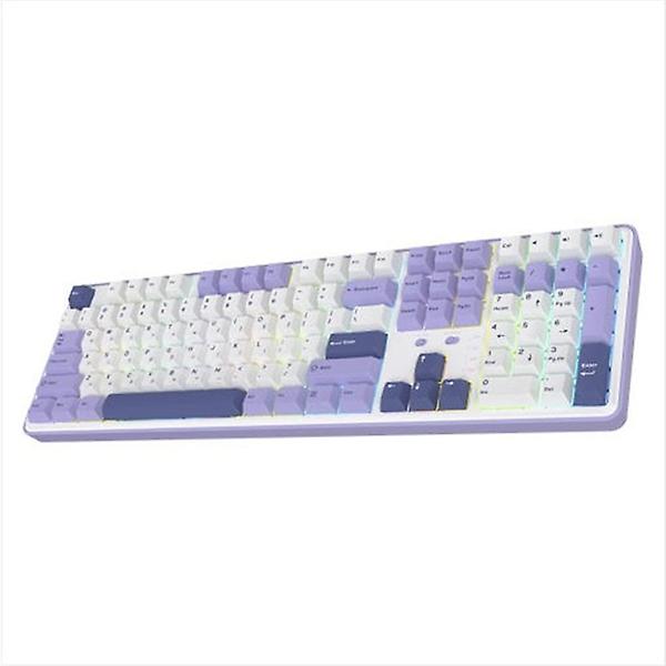  COX C108 유무선 기계식 키보드 화이트 퍼플(용과축)