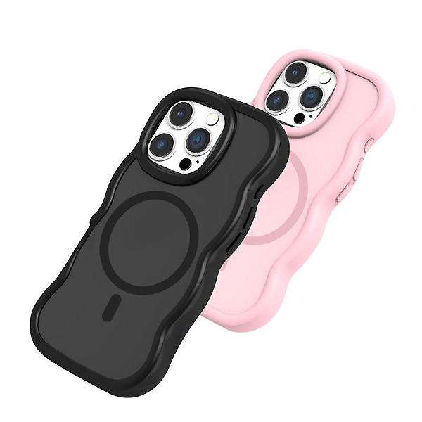  아이폰15프로 맥세이프 물결 웨이브 매트 케이스