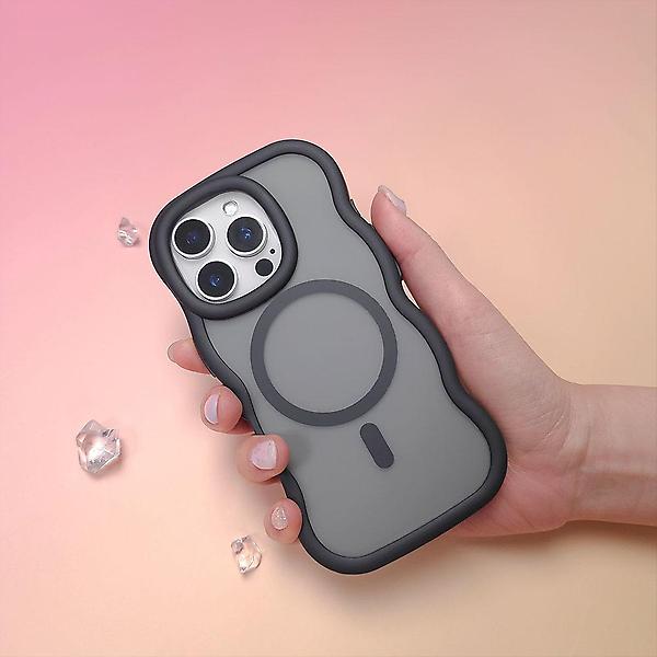  아이폰12프로맥스 맥세이프 물결 웨이브 매트 케이스