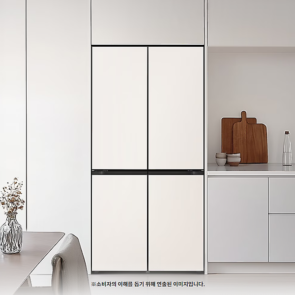 [LG전자/M626GBB032S] 디오스 오브제컬렉션 베이직 냉장고 Fit & Max 글라스 베이지