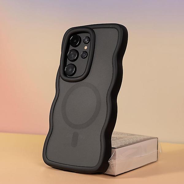  갤럭시 S25플러스 맥세이프 물결 웨이브 매트 케이스