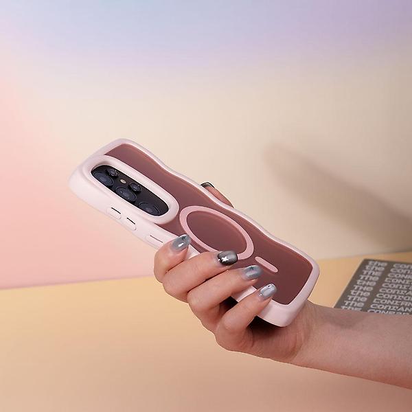  갤럭시 S24 맥세이프 물결 웨이브 매트 하드 케이스