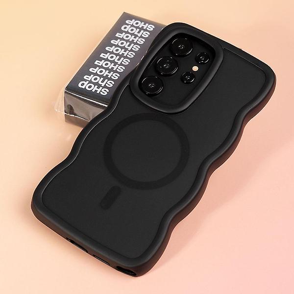  갤럭시 S24플러스 맥세이프 물결 웨이브 매트 케이스