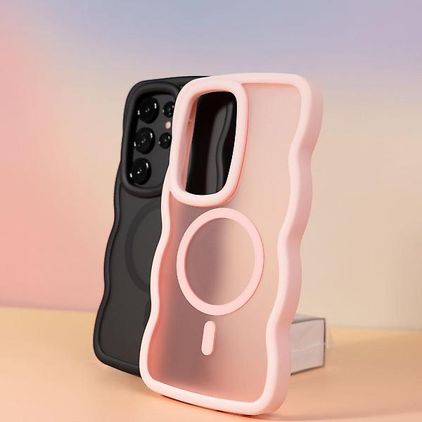  갤럭시 S24플러스 맥세이프 물결 웨이브 매트 케이스